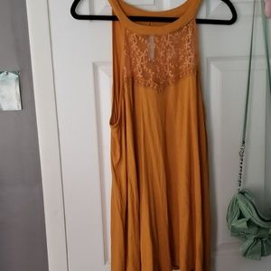 Yellow, mesh opening tank 2X (runs big)